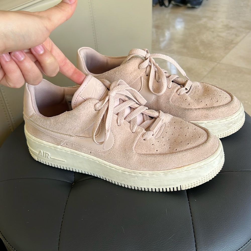 Nike Air Force 1s Pink Suede